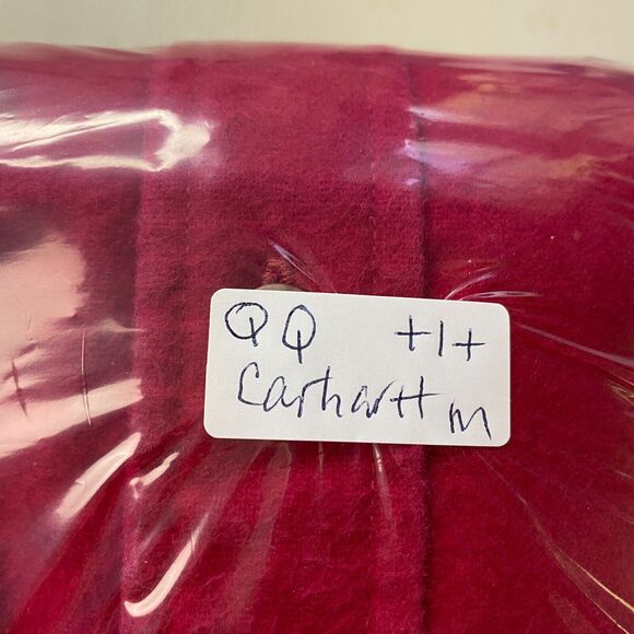 VINTAGE Carhartt Mens Medium Double Pocket Chamois Flannel Button Shirt USA 90s - Picture 12 of 12